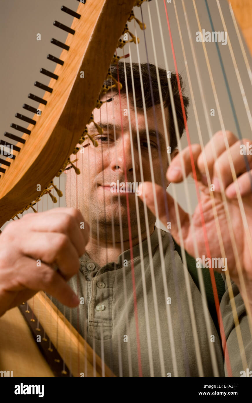 Celtic harp maker Rick Kemper , Silver Spring MD Stock Photo Alamy