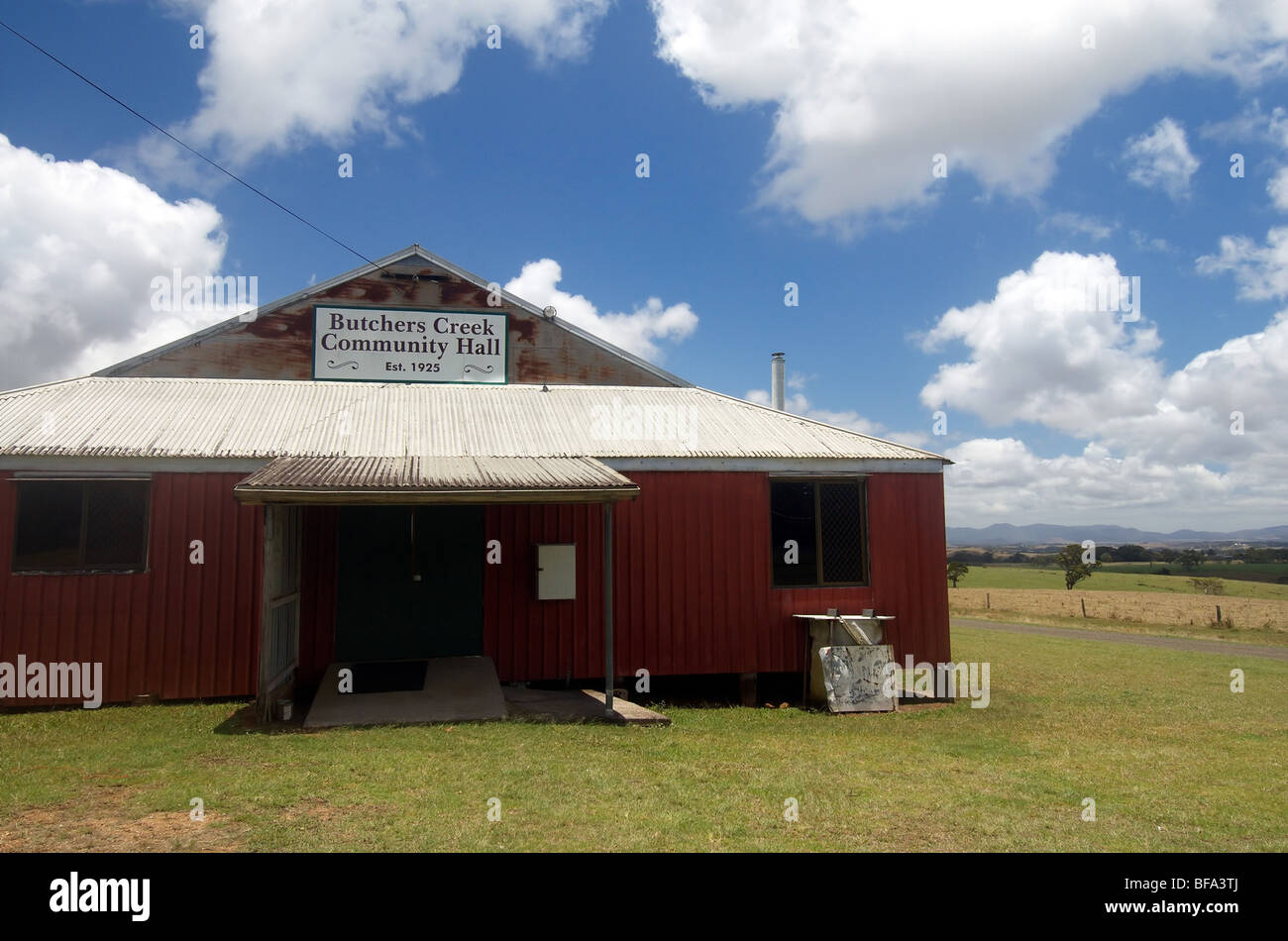 Butchers Creek Community Hall, Atherton Tableland, Queensland, Australia. No PR Stock Photo