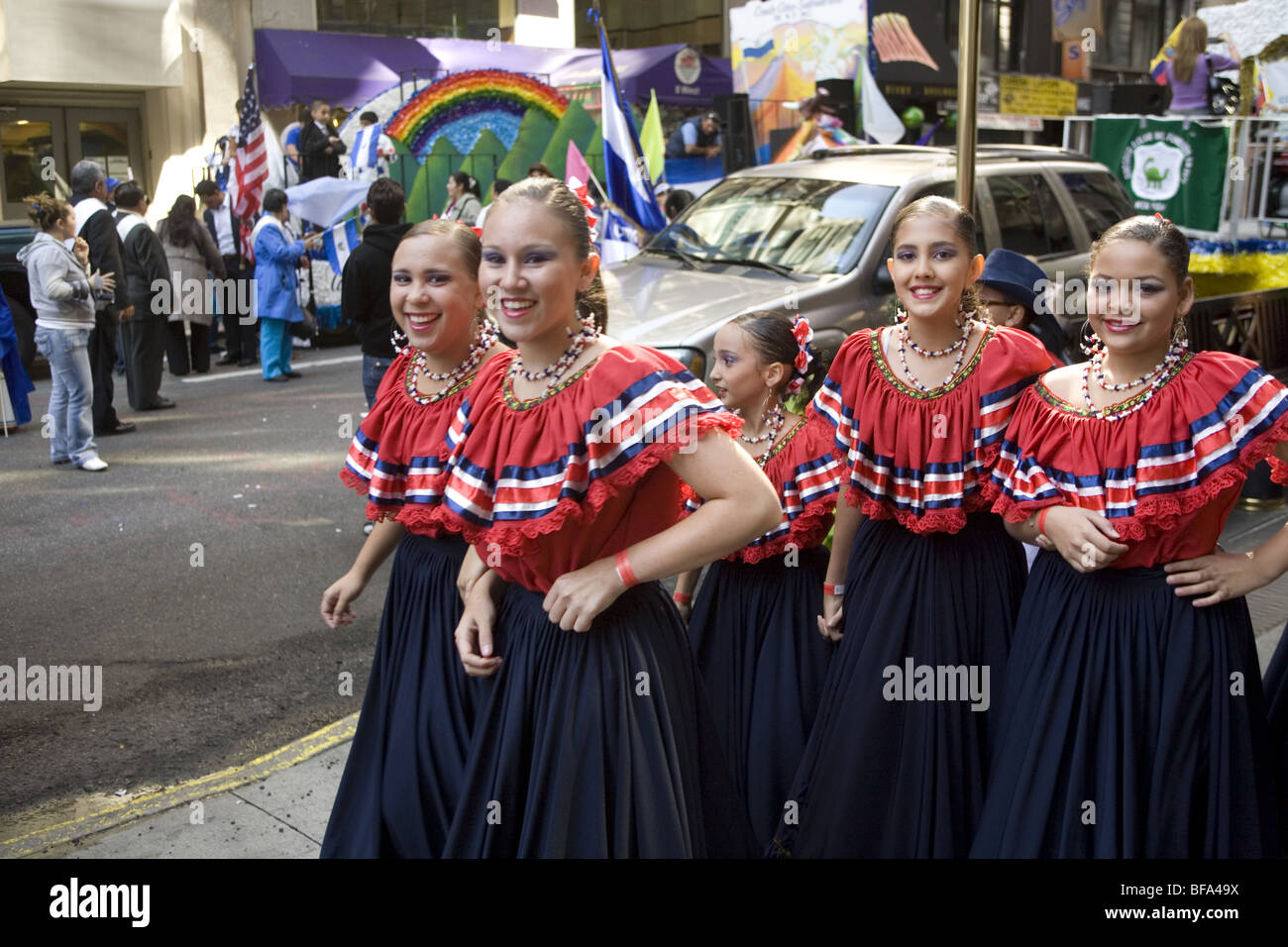 2009: Hispanic Day Parade in NYC where thousands celebrate the culture