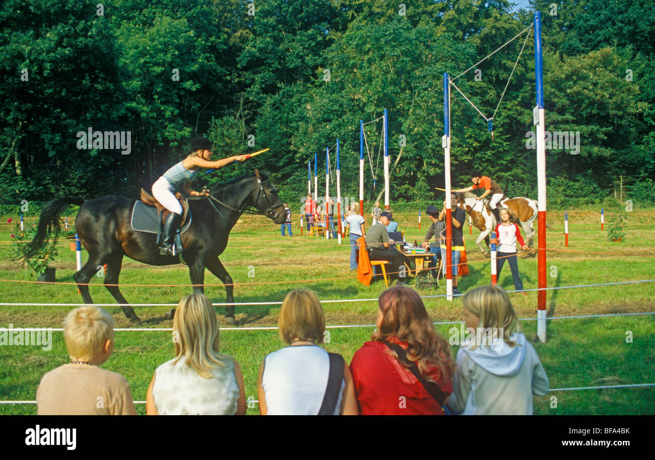 horse show in Drelsdorf near Bredstedt, Schleswig-Holstein, Germany Stock Photo