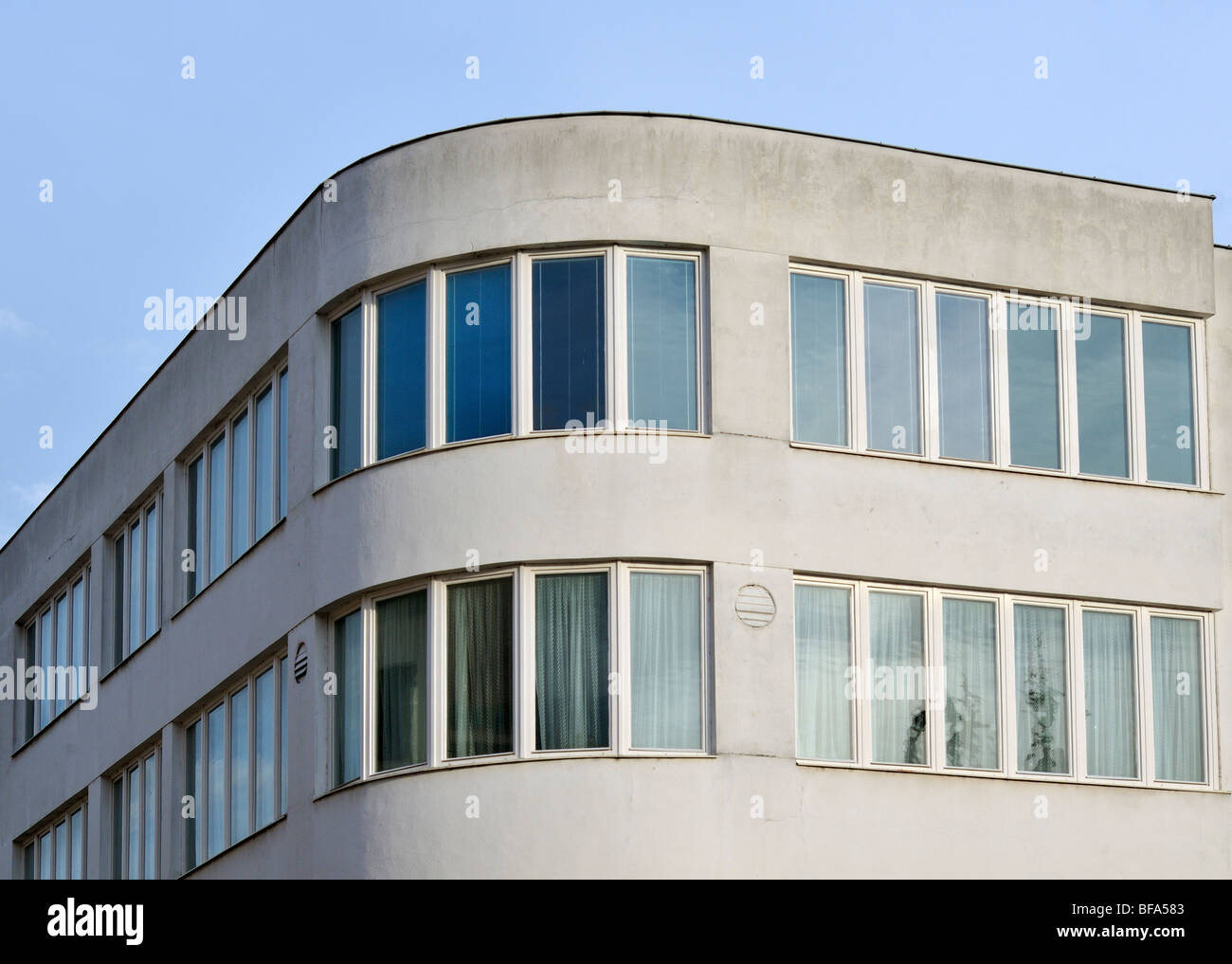 Detail of Functionalist Building of Bata Store at Grand Square (Velke Stock  Photo - Alamy