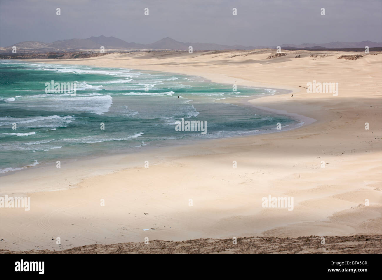 The Curralinho beach, on the south west coast of the Boa Vista island, is  one of the most beautiful of the world, Cape-Verde Stock Photo - Alamy
