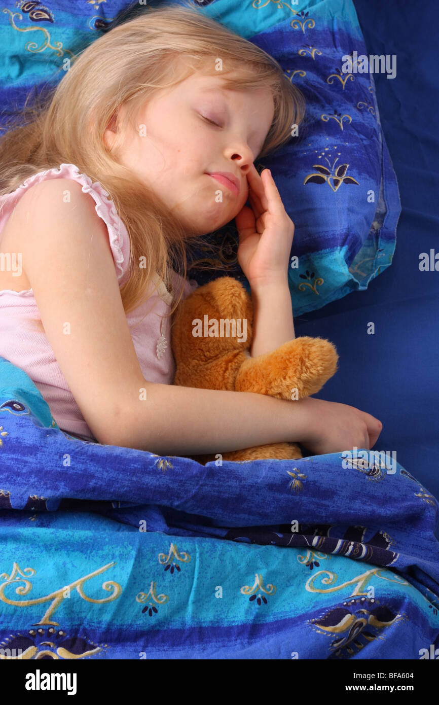 girl, sleep, blonde, sleeping, doll, toy, cuddle, asleep, nap, teddy