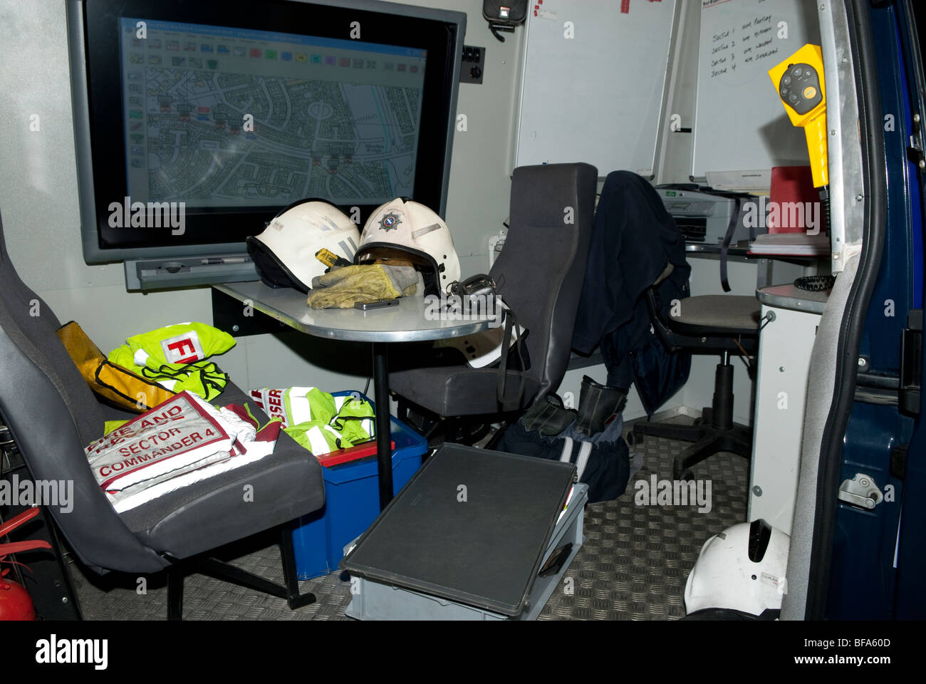 Fire Brigade mobile command unit Stock Photo Alamy