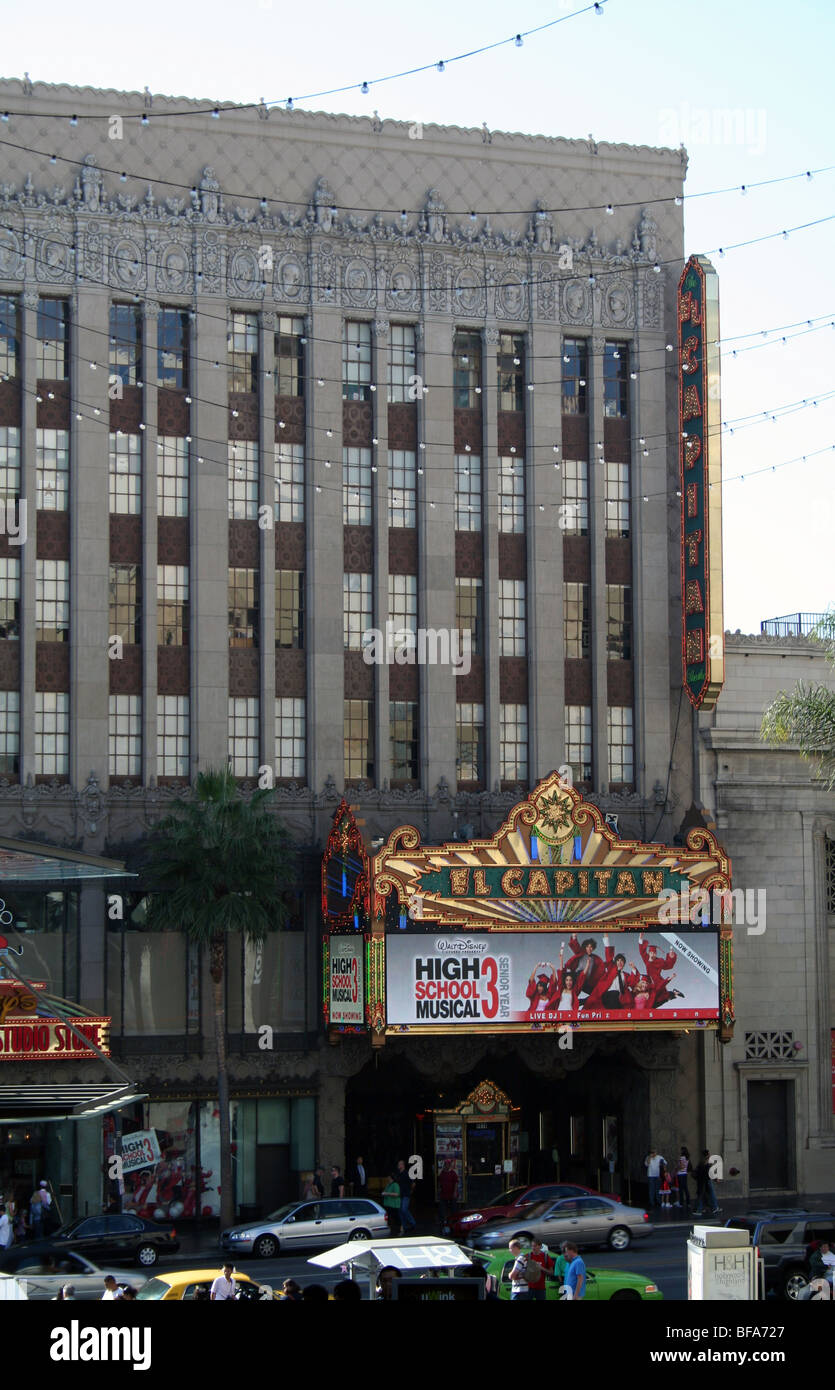 El Capitan Theater Hollywood Los Angeles california Stock Photo