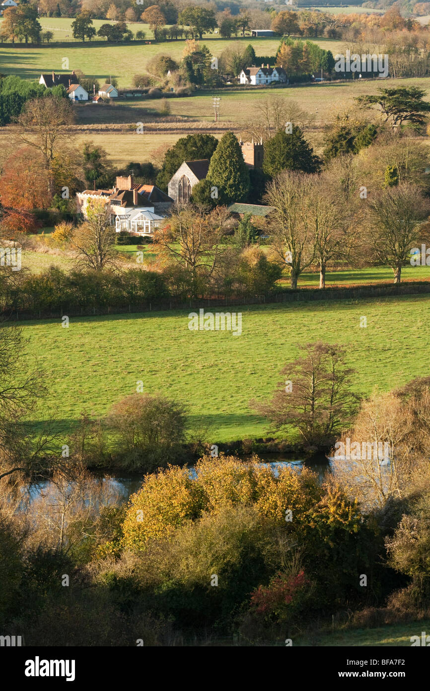 View of Lower Basildon on the River Thames from Hartslock Hill