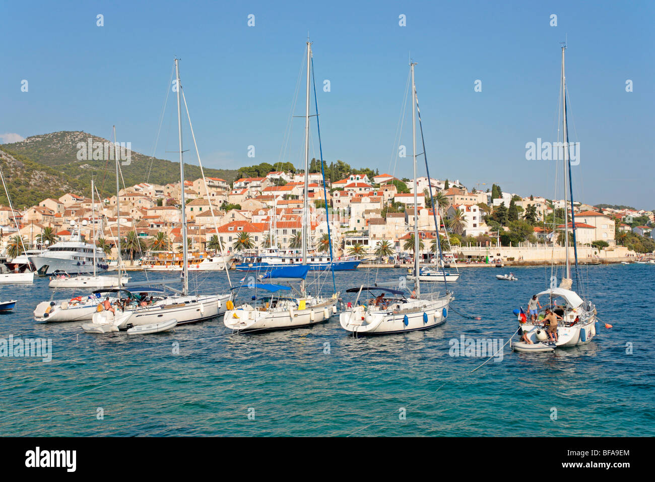 Marina Of Hvar Town Hvar Island Central Dalmatia Croatia Stock Photo Marina Of Hvar Town Hvar Island Central Dalmatia Croatia Stock Photo
