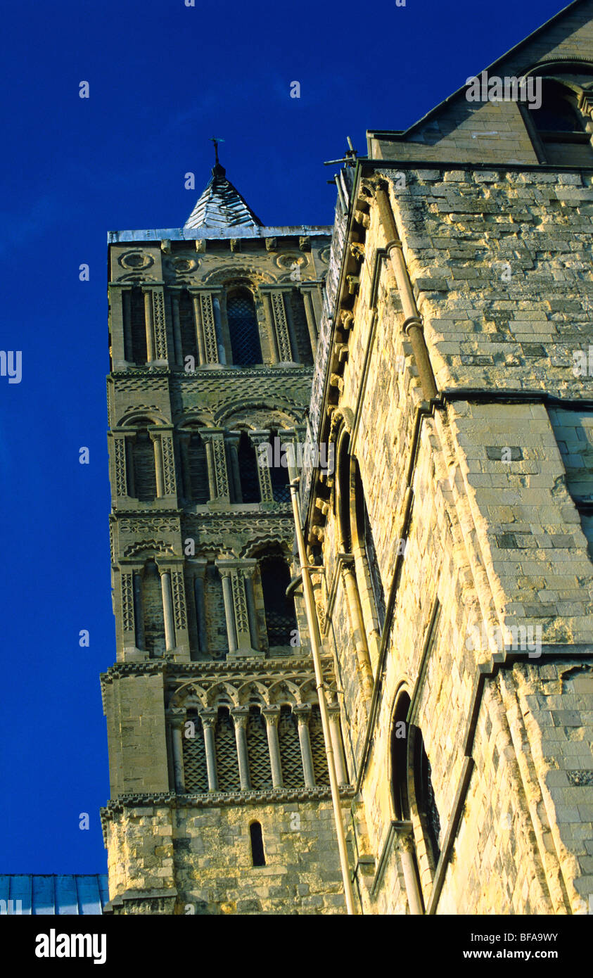 Canterbury Cathedral, part of south east transept and tower Stock Photo