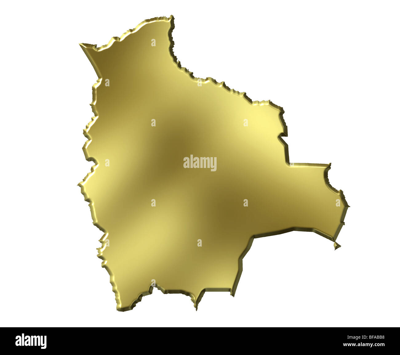 Bolivia 3d golden map Stock Photo Alamy