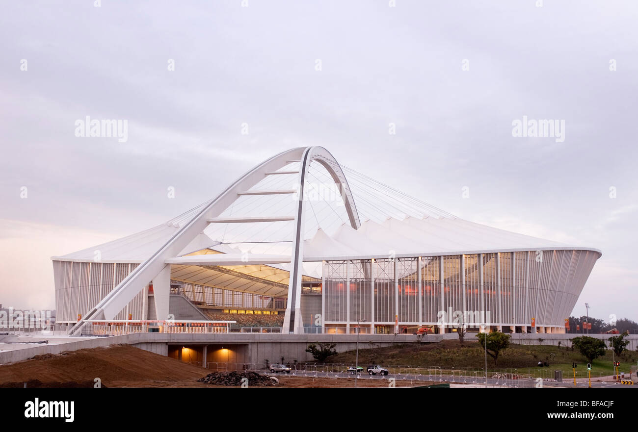 Moses Madhiva socer stadium under construction ahead of the 2010 FIFA World Cup South Africa. Durban, South Africa Stock Photo