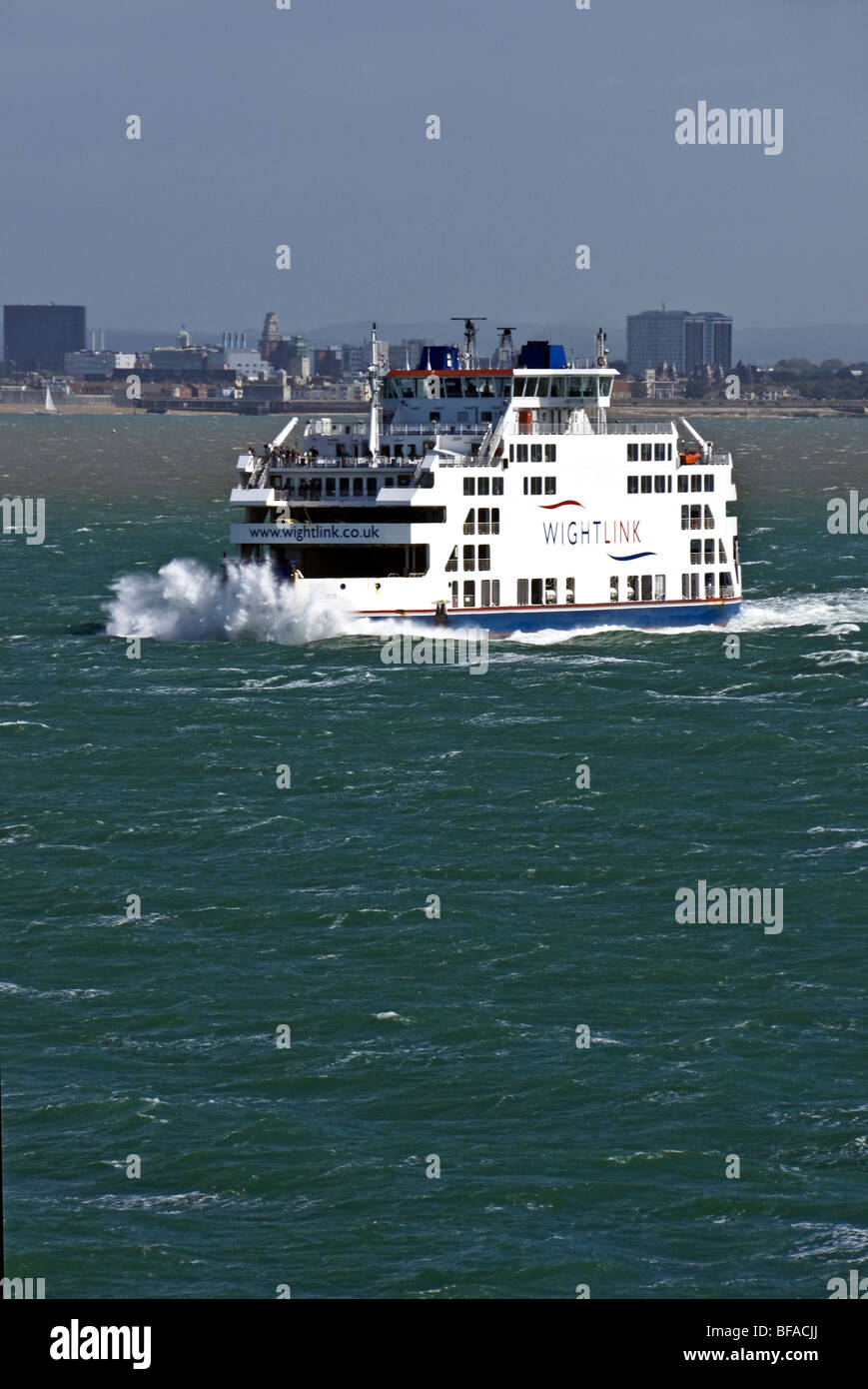Wightlink Isle of Wight ferry St Clare en route from Portsmouth to Ryde Stock Photo