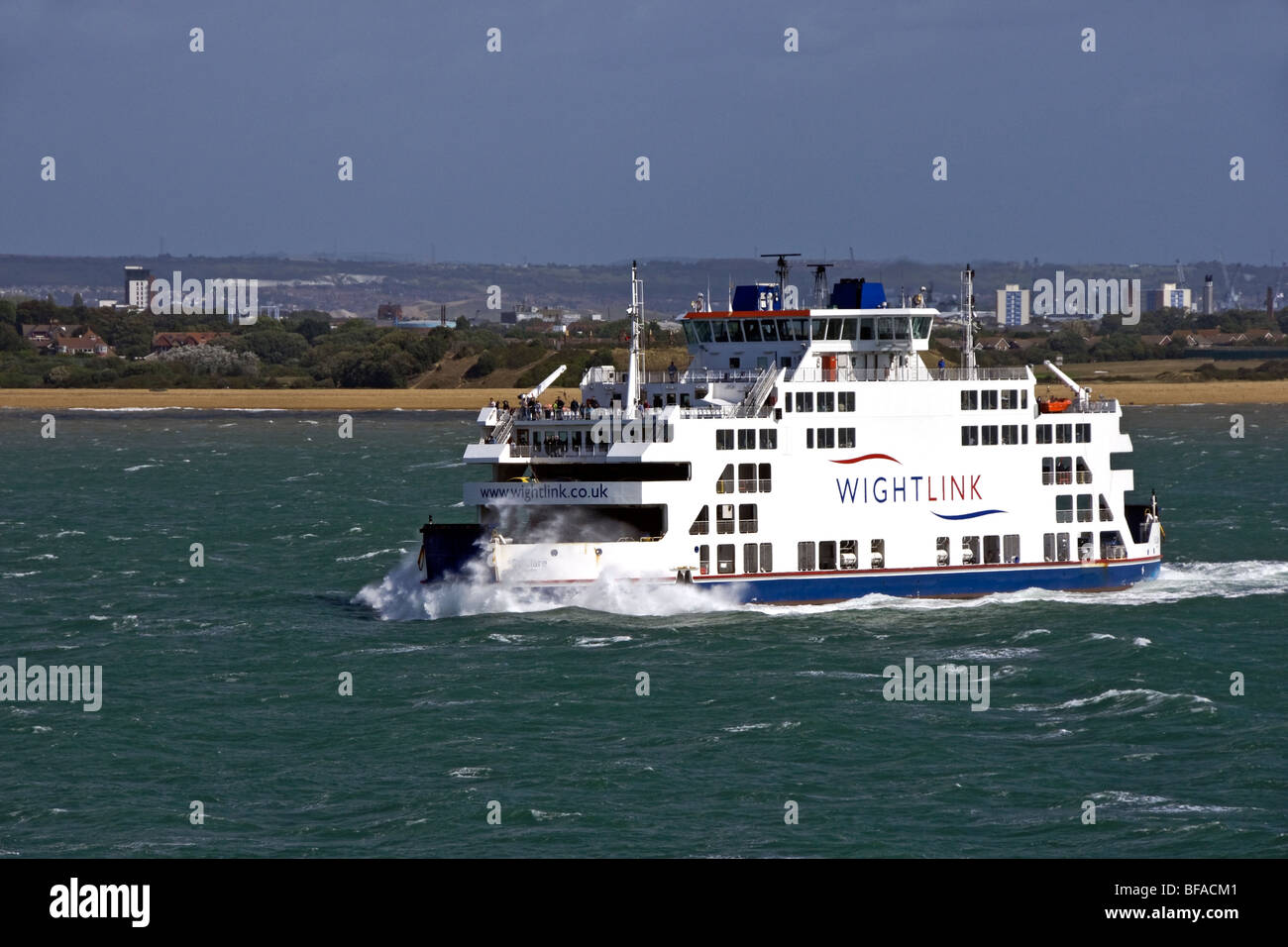 Wightlink Isle of Wight ferry St Clare en route from Portsmouth to Ryde in England Stock Photo