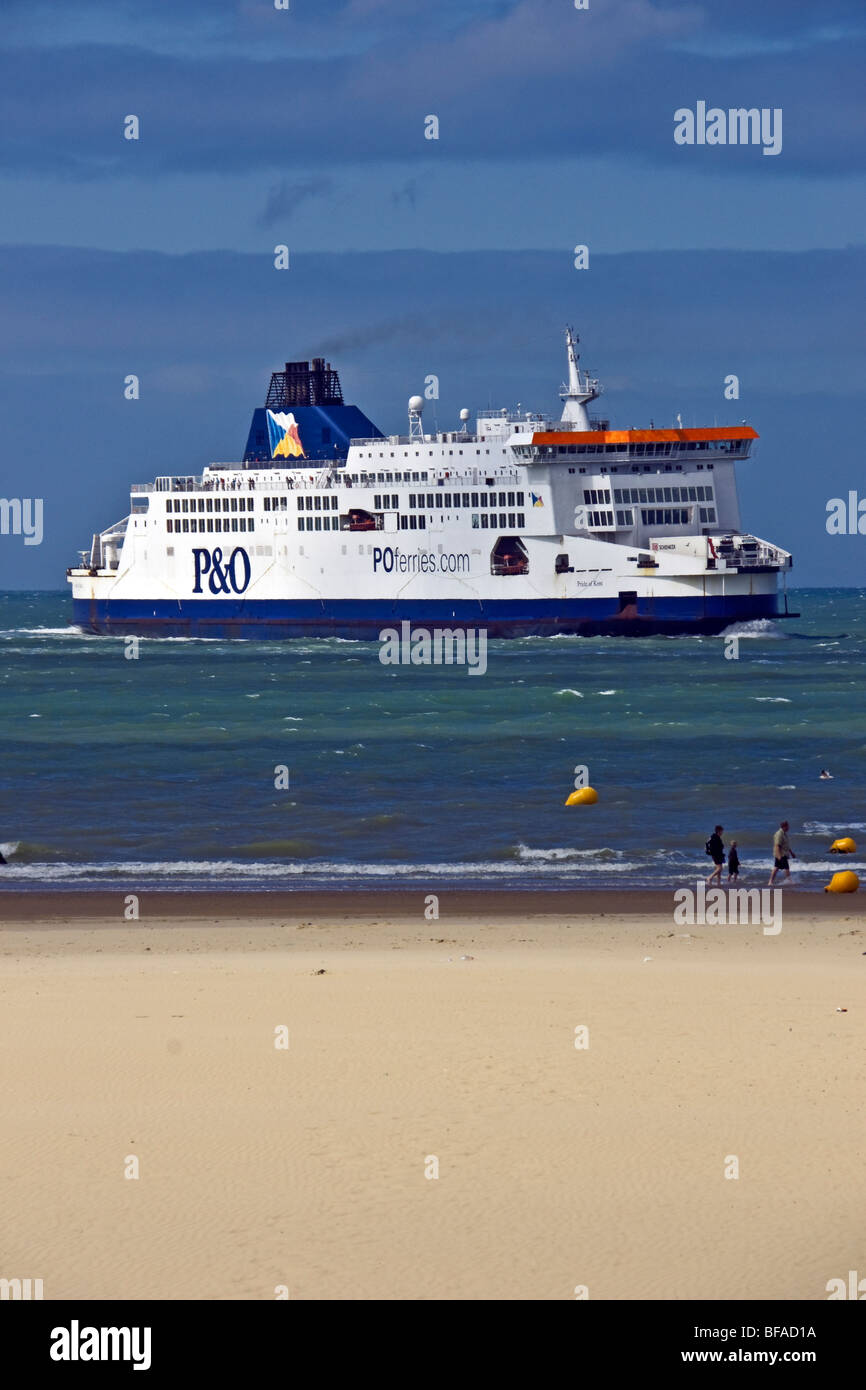 P&O Ferries Car Ferry Pride Of Kent Off Calais In France Arriving From ...