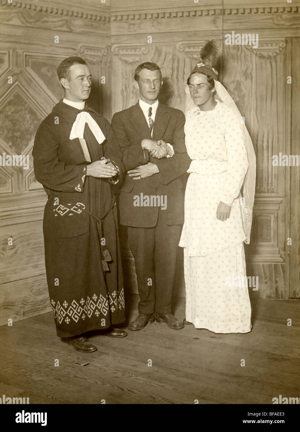 A Priest Performing a Gay Marriage Stock Photo