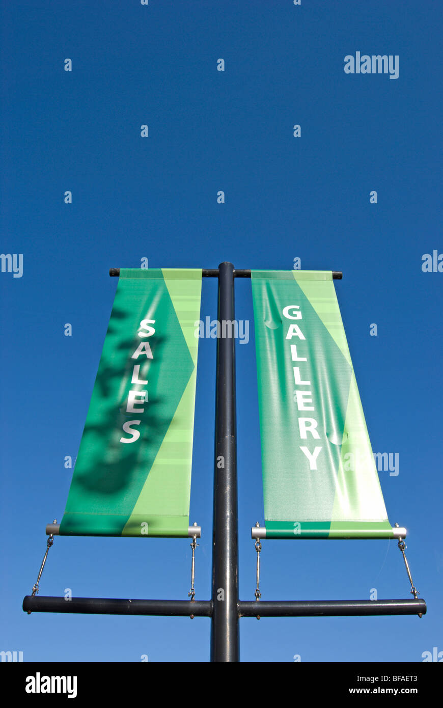 sales gallery banner for the apartments of the riverside quarter