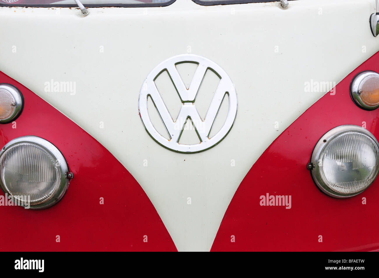 Split Screen Camper Van at  a Volkswagen Rally Margam Park  West Glamorgan Wales Cymru UK Stock Photo