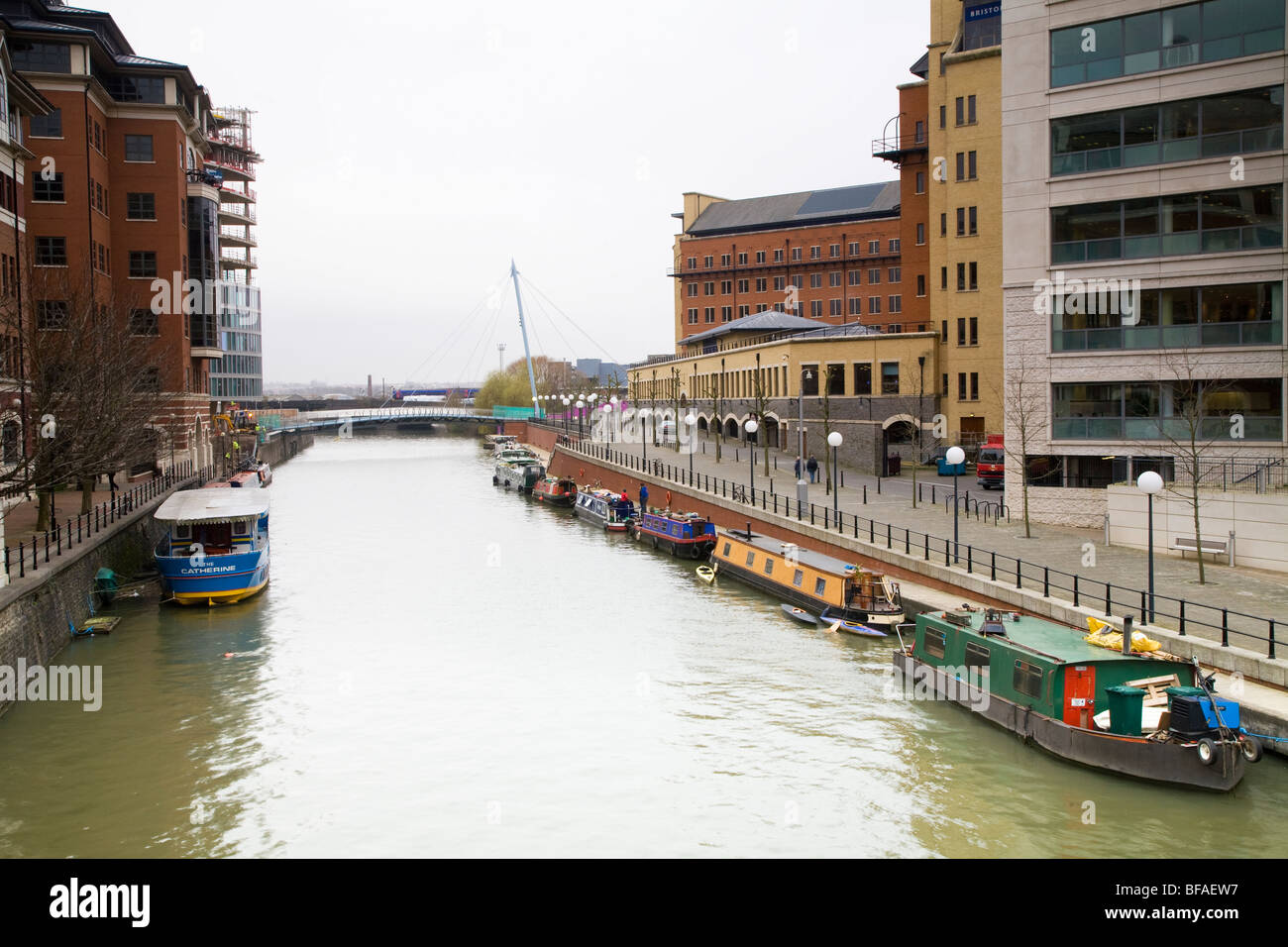 Bristol houseboats, Bristol city, U.K. Stock Photo