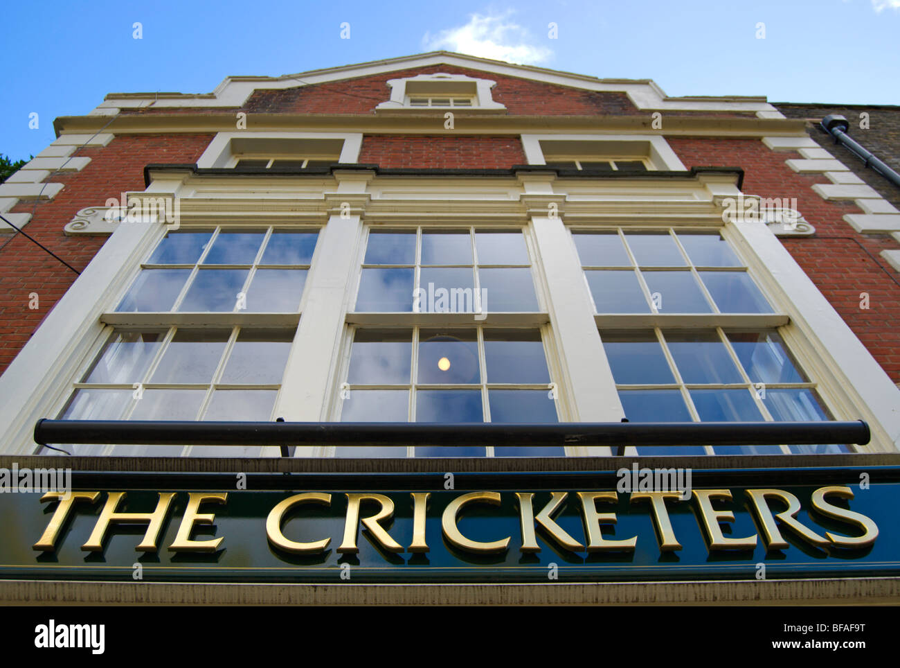 exterior of the cricketers pub, richmond upon thames, surrey, england Stock Photo