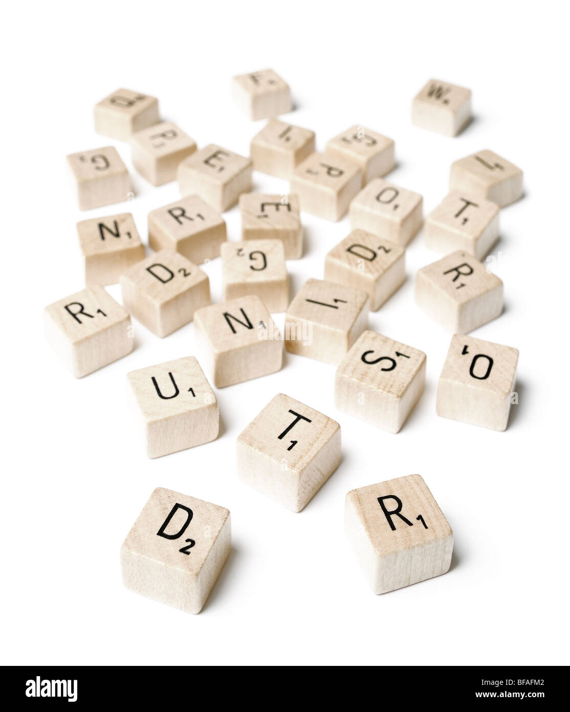 Letters from a Word Game Stock Photo
