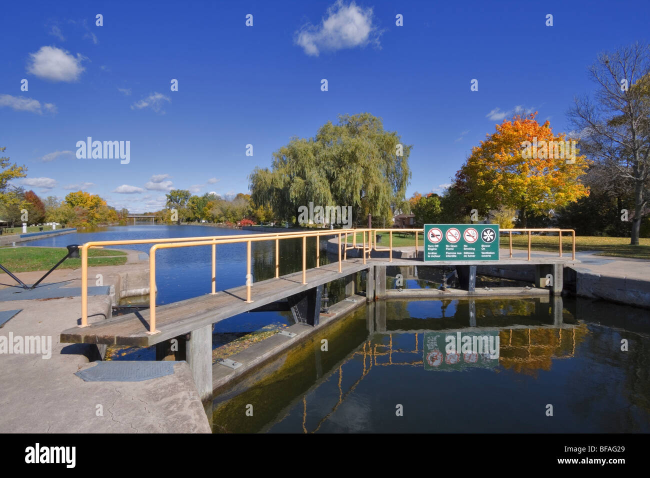 Frankford Lock 6, Trent Severn Waterway, Ontario, Canada Stock Photo