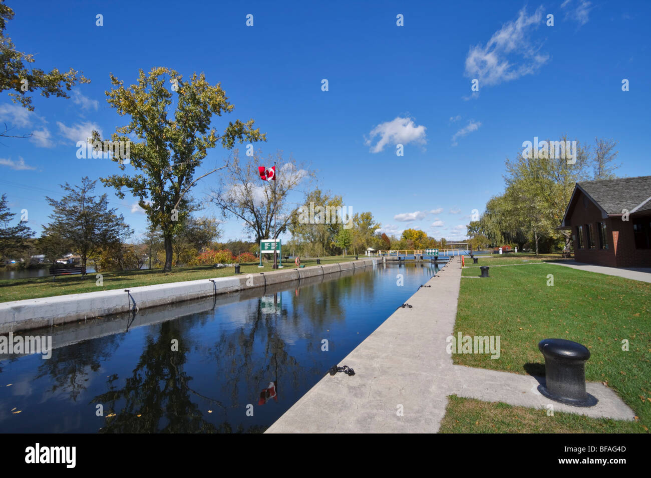 Frankford Lock 6, Trent Severn Waterway, Ontario, Canada Stock Photo