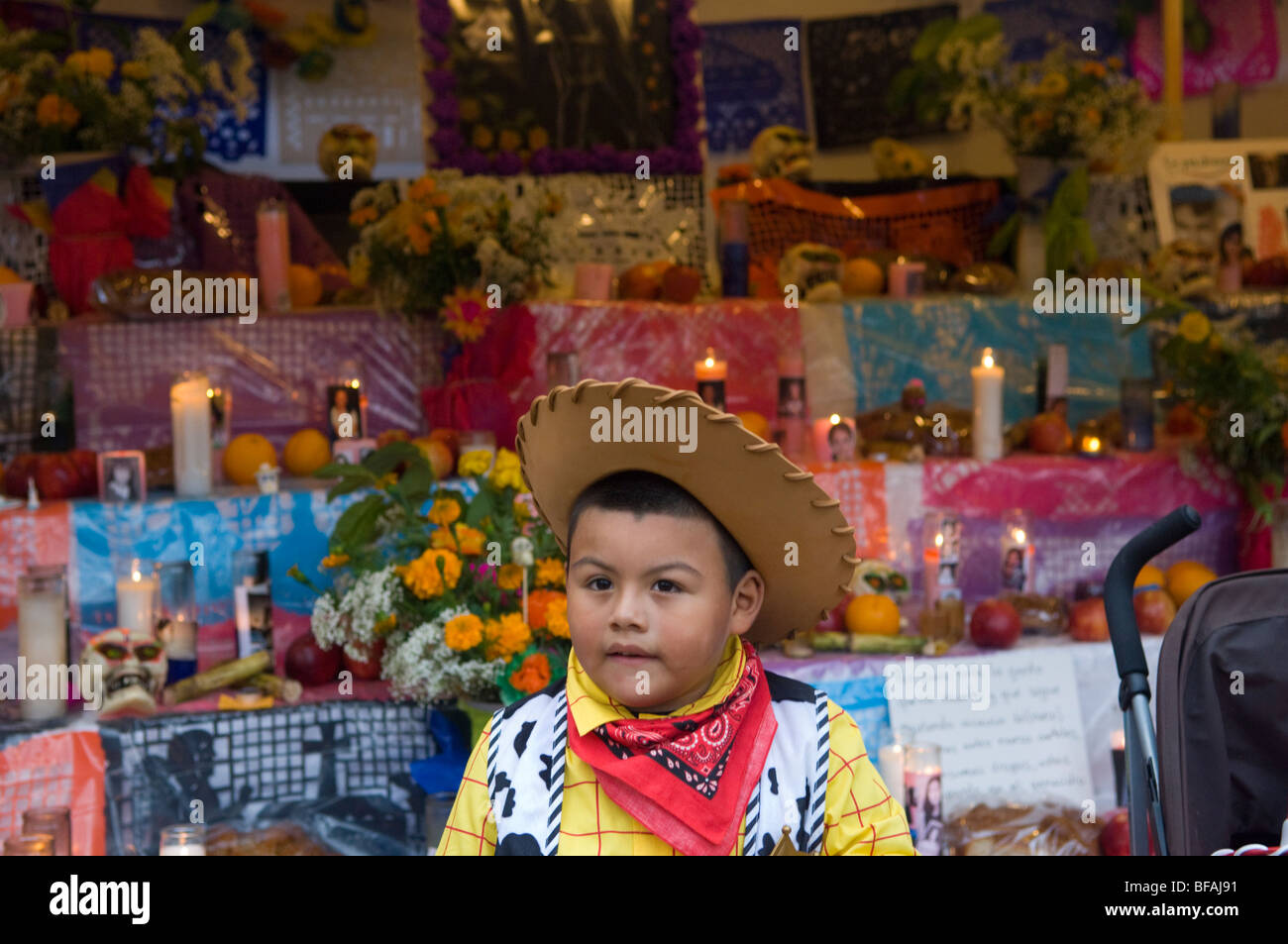 Day of the Dead Celebration in the East Village neighborhood of New York Stock Photo