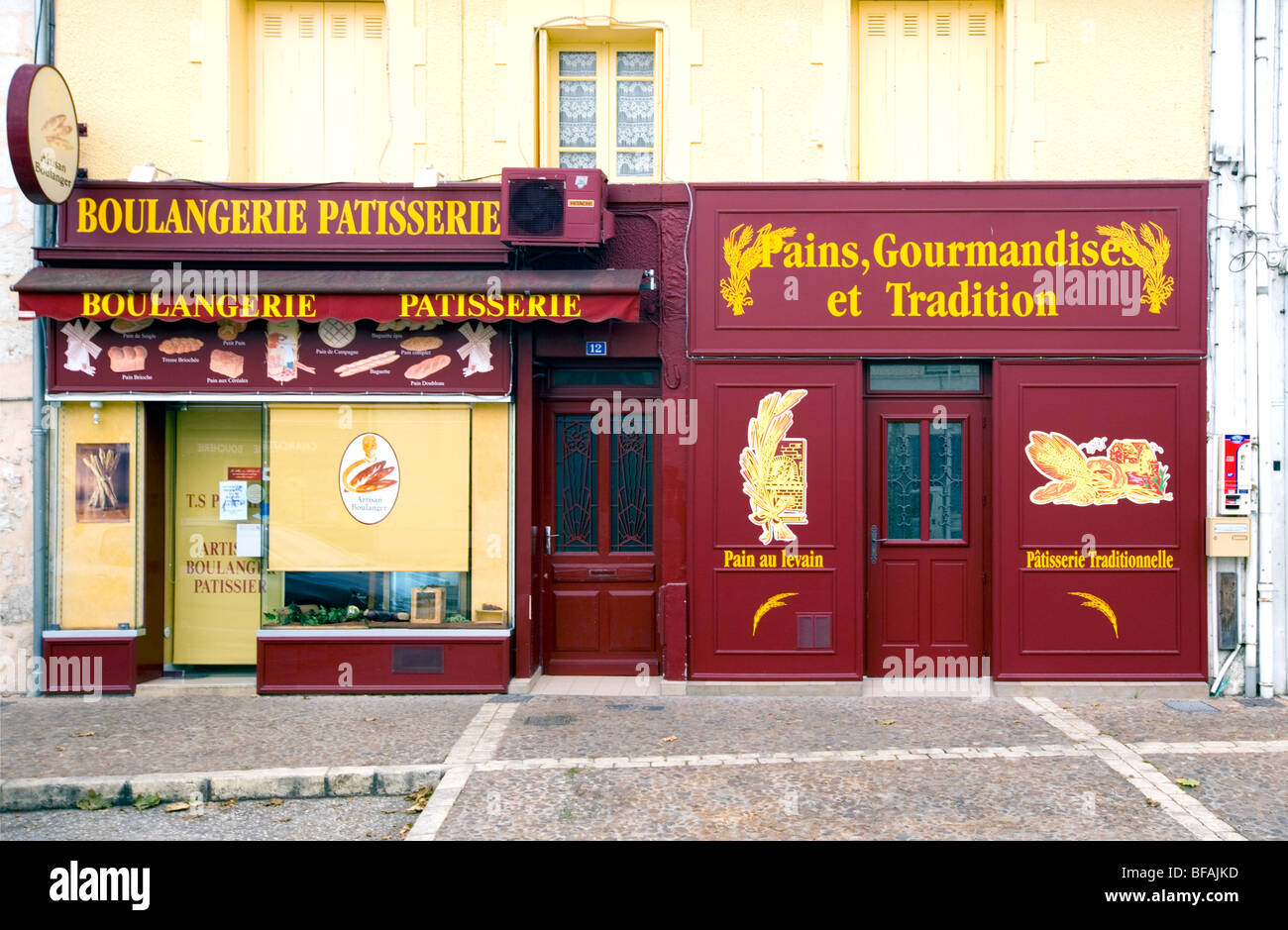 Bakers shop - Neuvic, Southern France, Europe Stock Photo