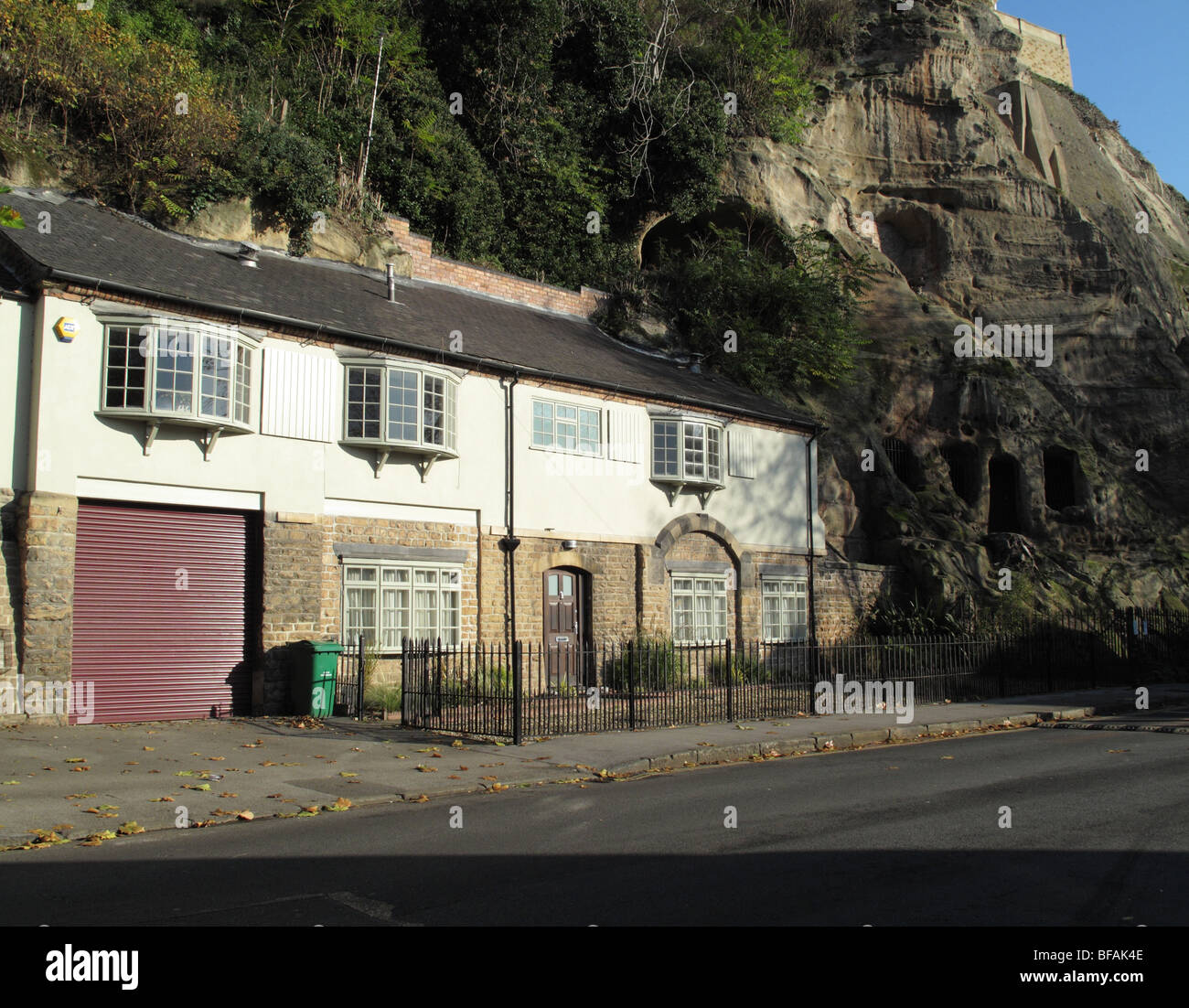 A house built into the sandstone rock of Nottingham Castle. The Park