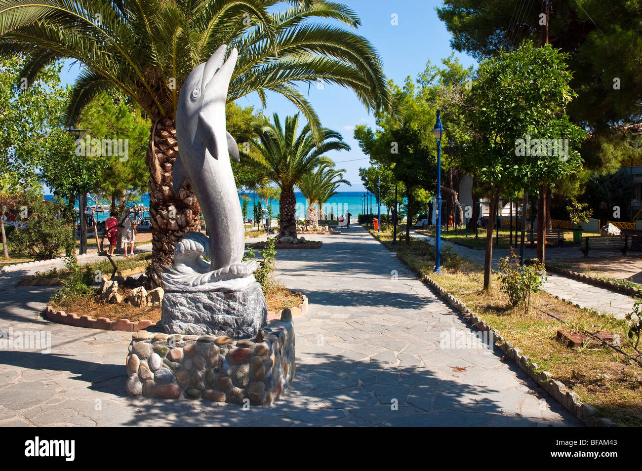 Sculpture en route to Hanioti Beach, Halkidiki, Greece. Stock Photo