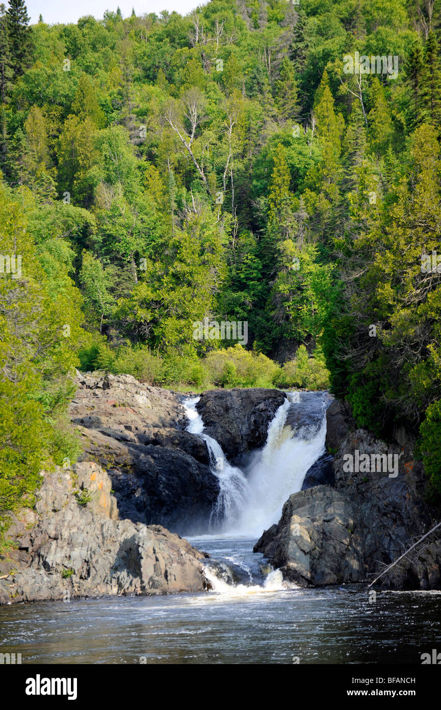 Silver Falls near Wawa Ontario Canada Lake Superior Circle Tour and the