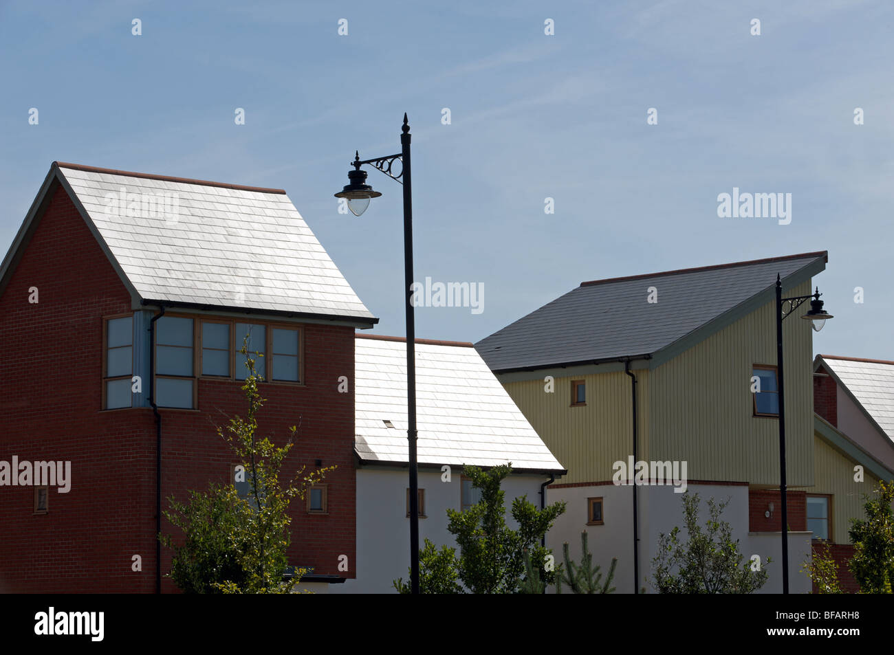 Newly built houses on the Ravenswood Estate, Ipswich, Suffolk, UK Stock