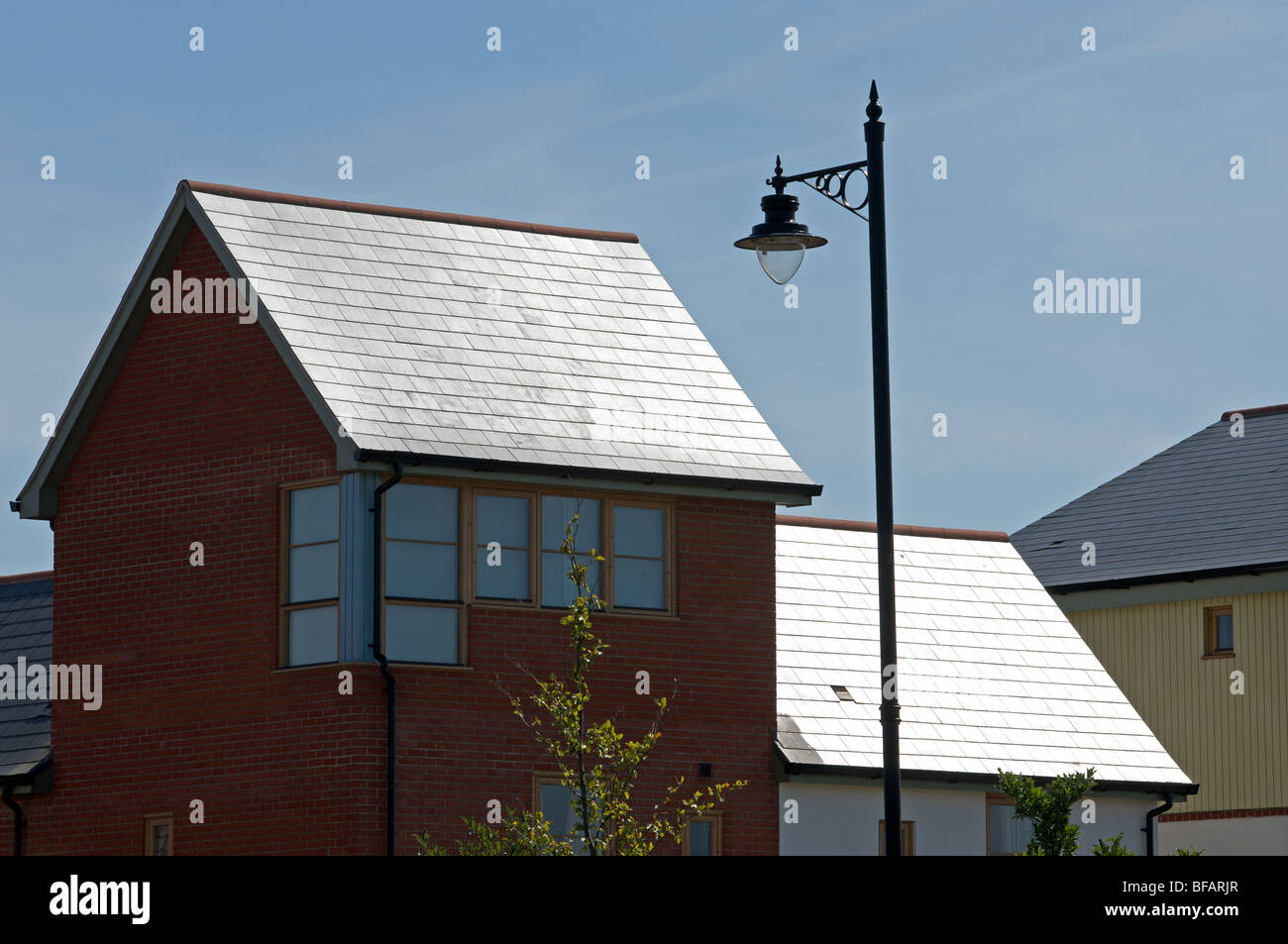 Newly built houses on the Ravenswood Estate, Ipswich, Suffolk, UK Stock