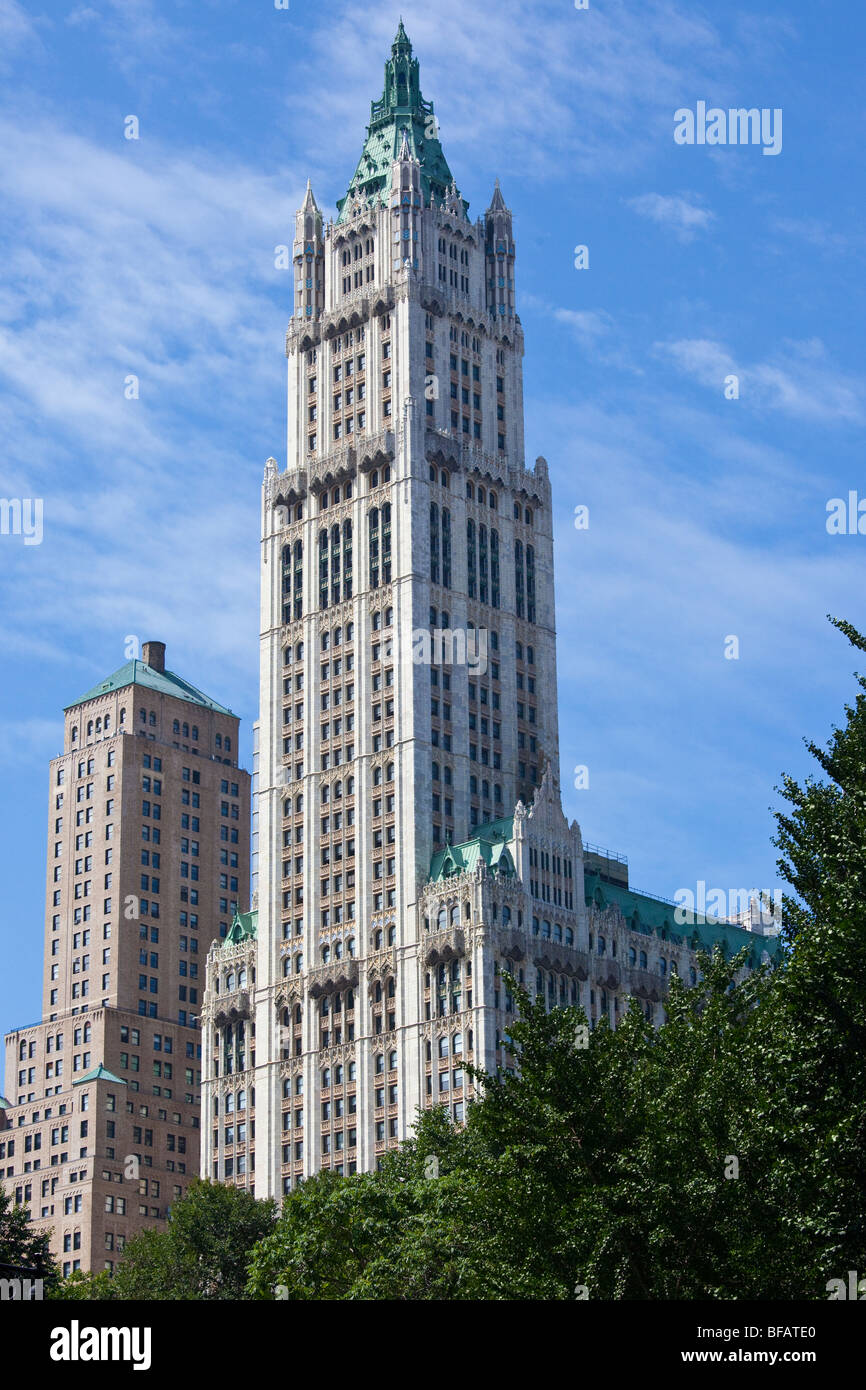 Woolworth Building in Manhattan New York Stock Photo
