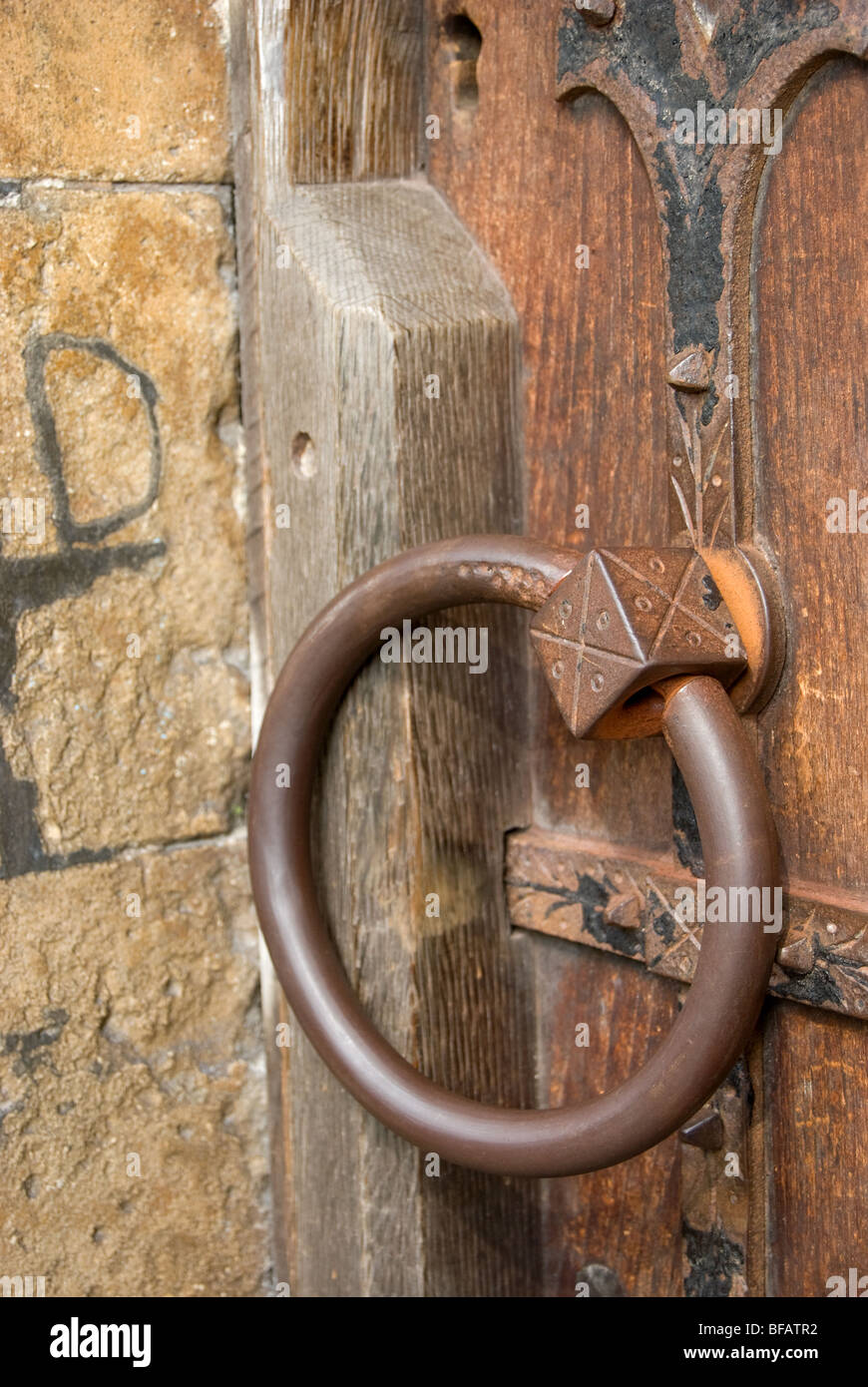 Old Church Door Handle Stock Photo - Alamy