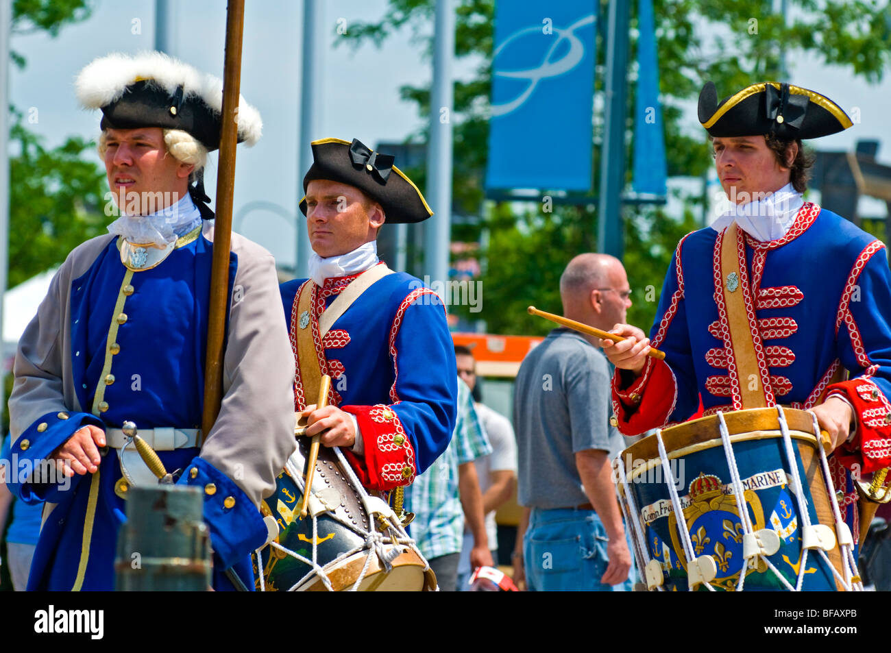 French colons Historical commemoration Montreal canada Stock Photo