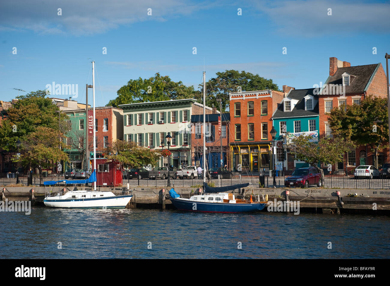 Fells point waterfront Baltimore Maryland Stock Photo