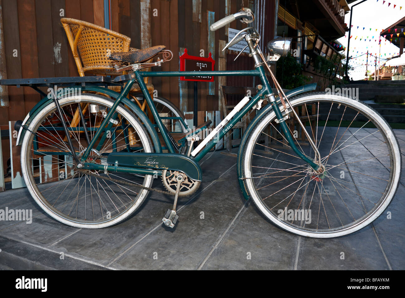 Vintage bicycle from the 1960s on display at a heritage exhibition. Thailand S. E. Asia Stock Photo Alamy