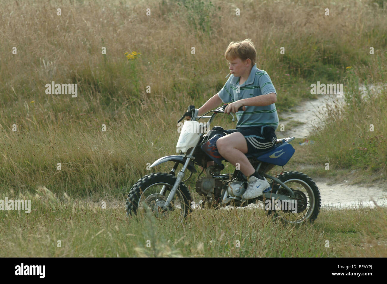 boy with motorbike