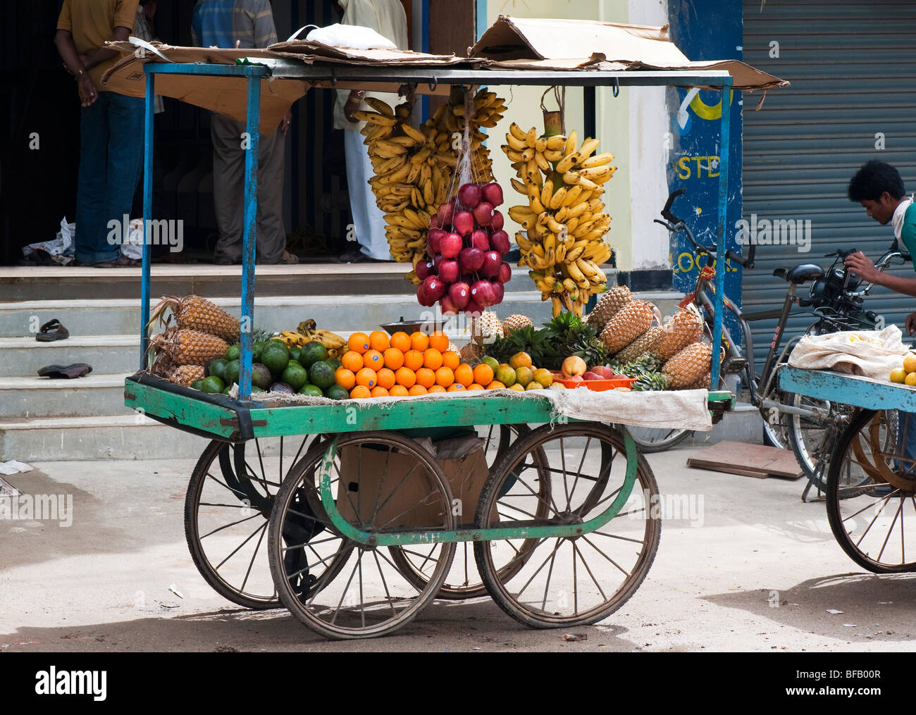 Carts selling fruit in an Indian town. Andhra Pradesh, India Stock Photo