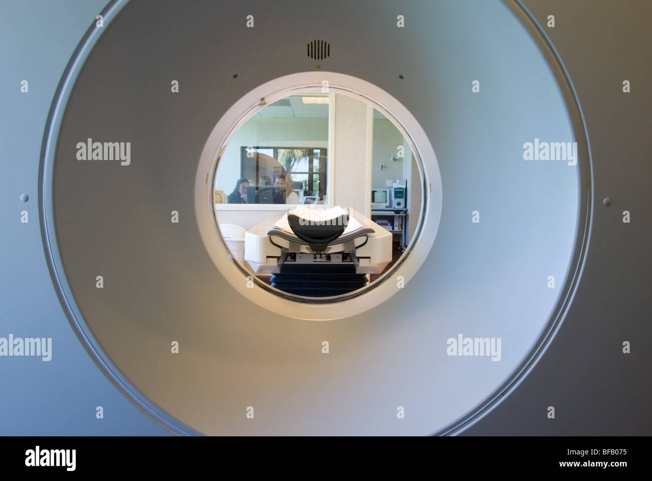 New medical imaging device, cat scan machine. Stock Photo