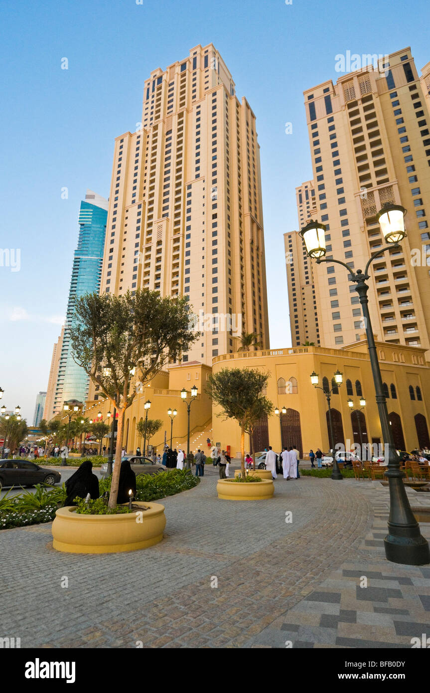 Jumeirah Beach Residence new luxurious development in Dubai Stock Photo