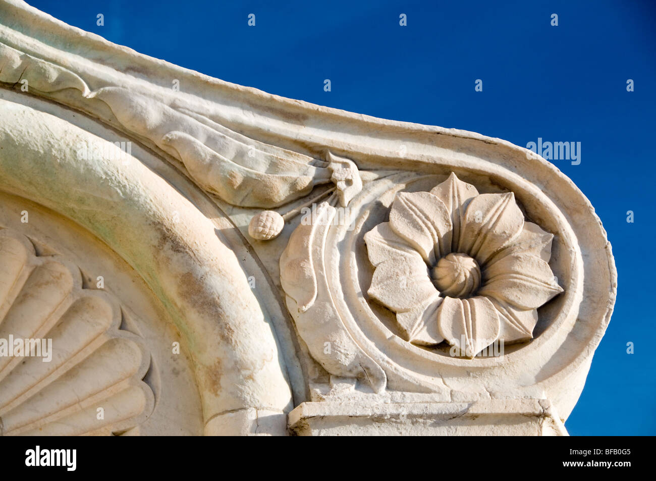 Detail on a buttress of the lantern of Brunelleschi's dome on the Cathedral in Florence, Italy