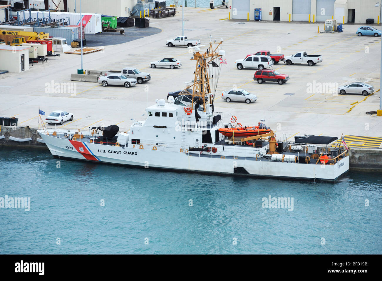 u.s. coast guard ship in Miami Florida usa Stock Photo