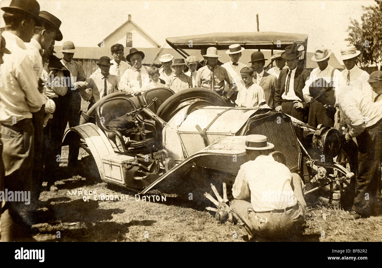 Wreck of Stoddart-Dayton Race Car Stock Photo