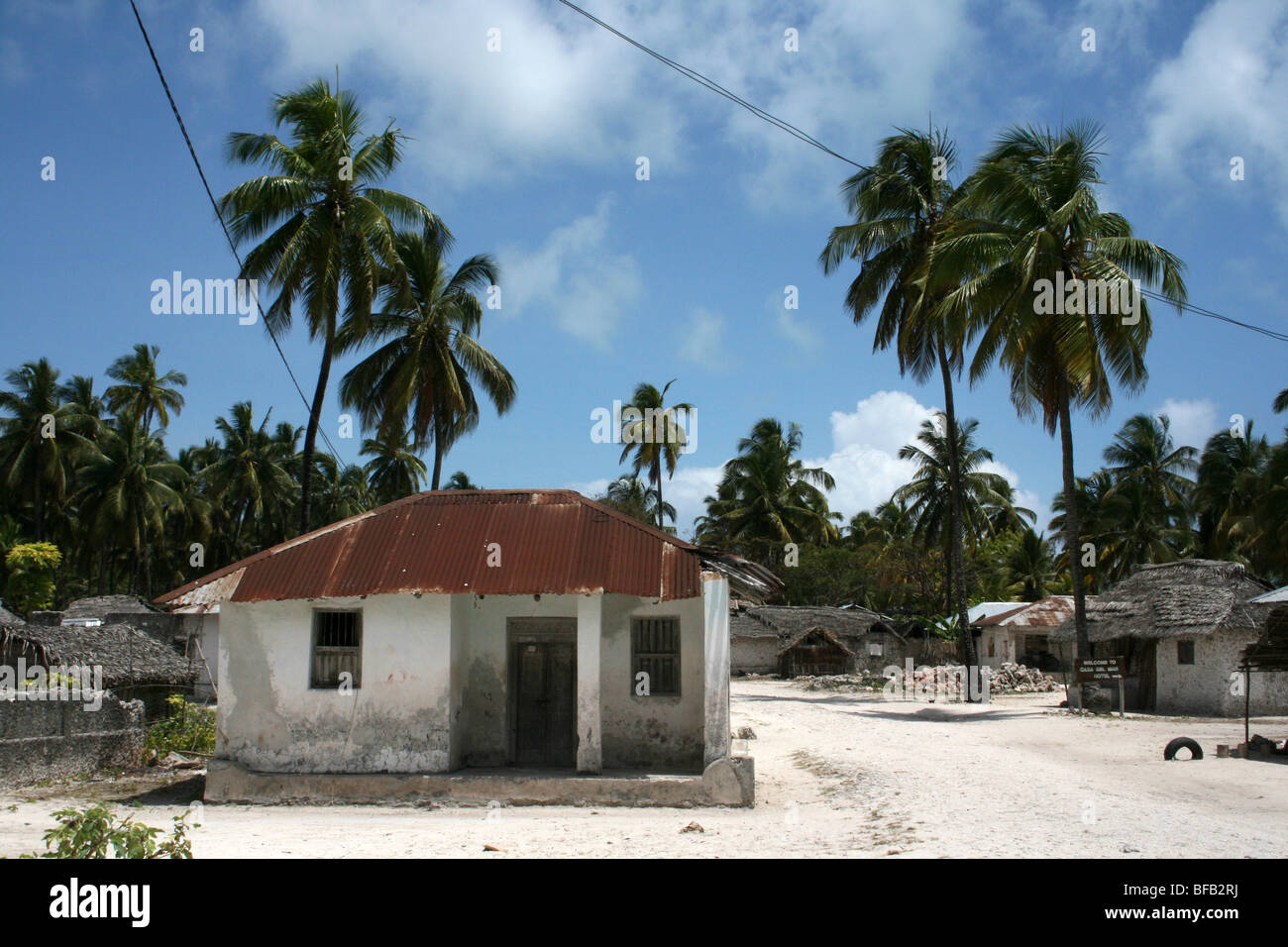 Traditional Zanzibar House In Jambiani Village Stock Photo Alamy