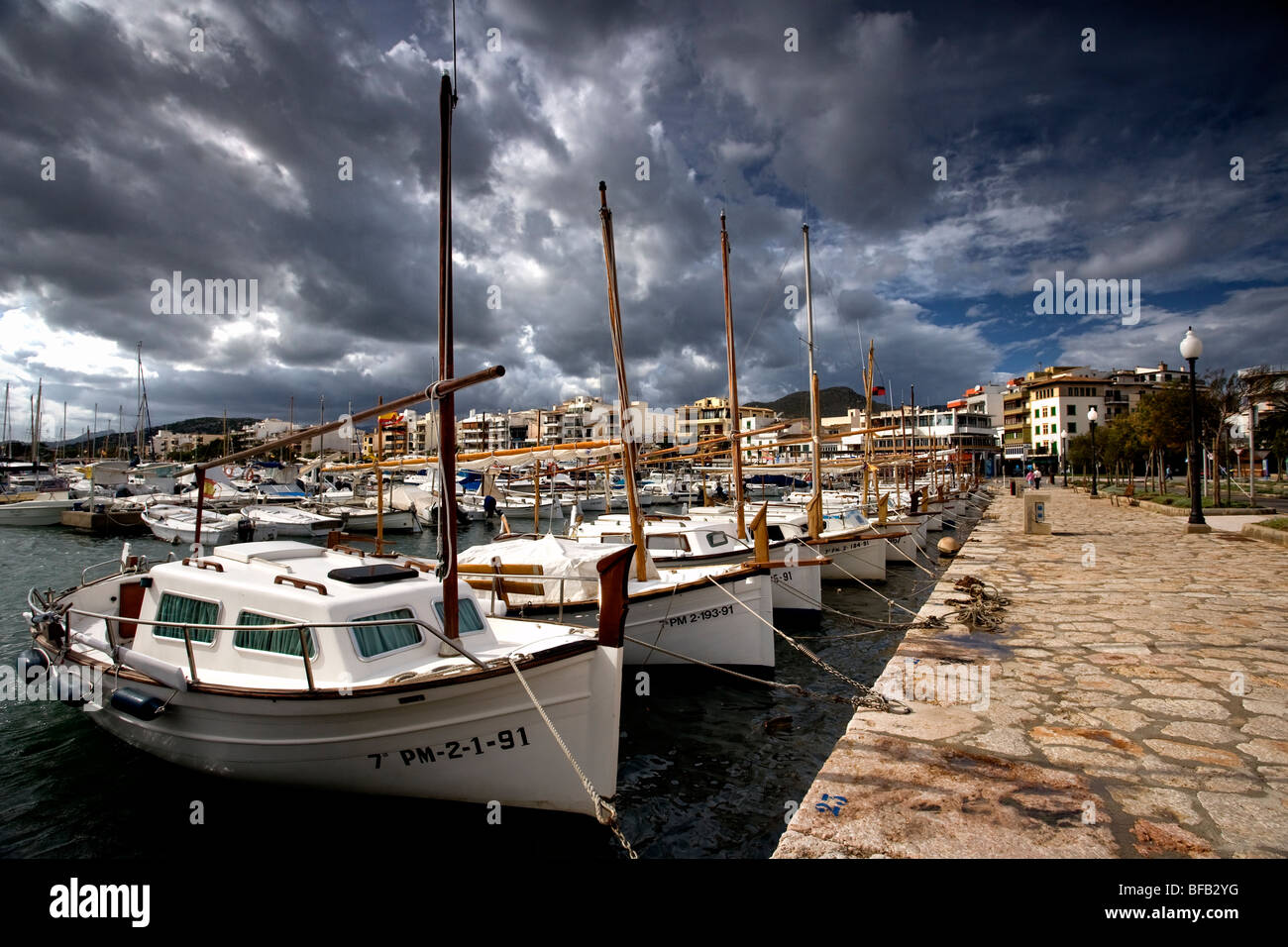 Sail Boats, Port de Pollenca (puerto pollensa), Mallorca Stock Photo ...