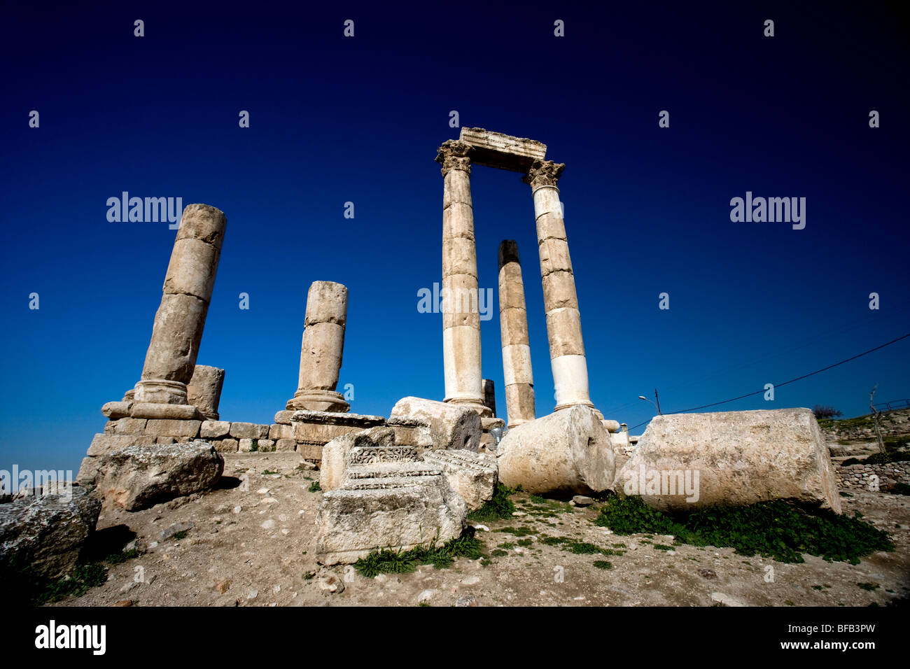 Temple of Hercules, Citadel Hill, Amman, Jordan Stock Photo