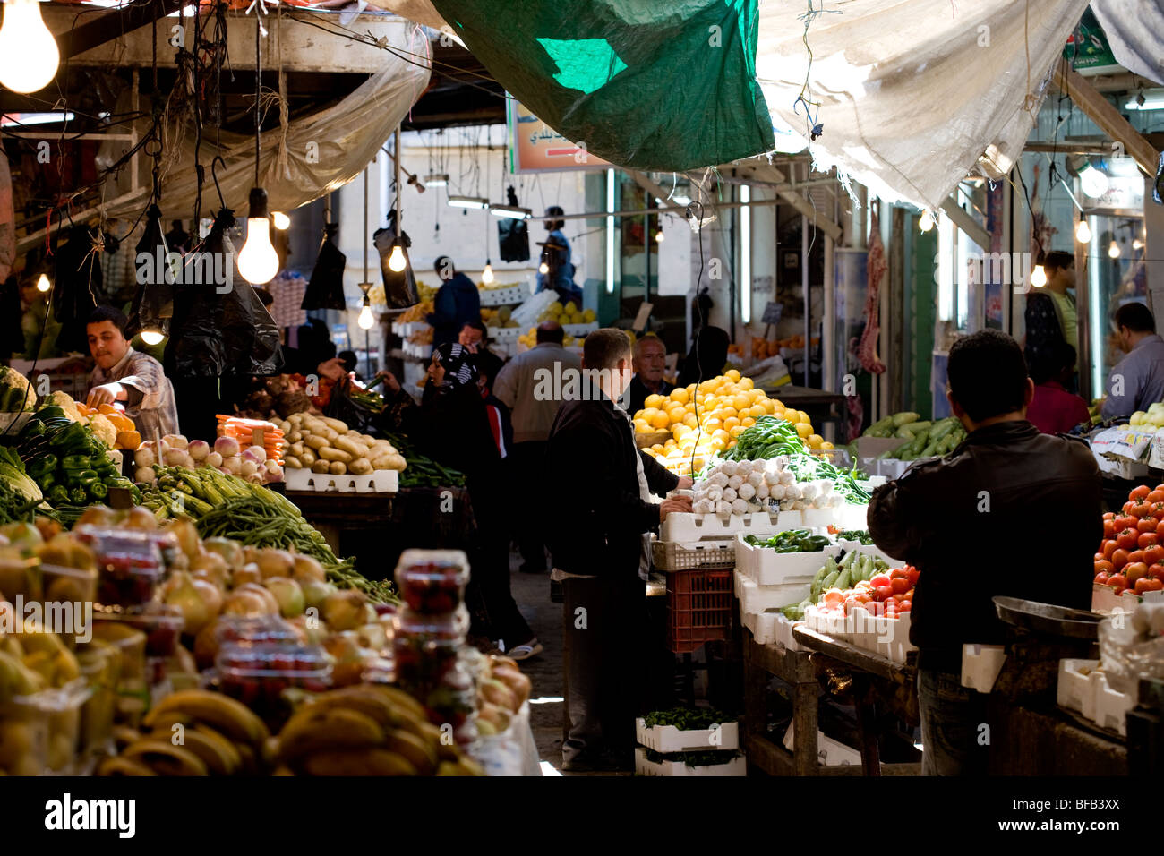 Market stalls, Downtown Amman, Jordan Stock Photo