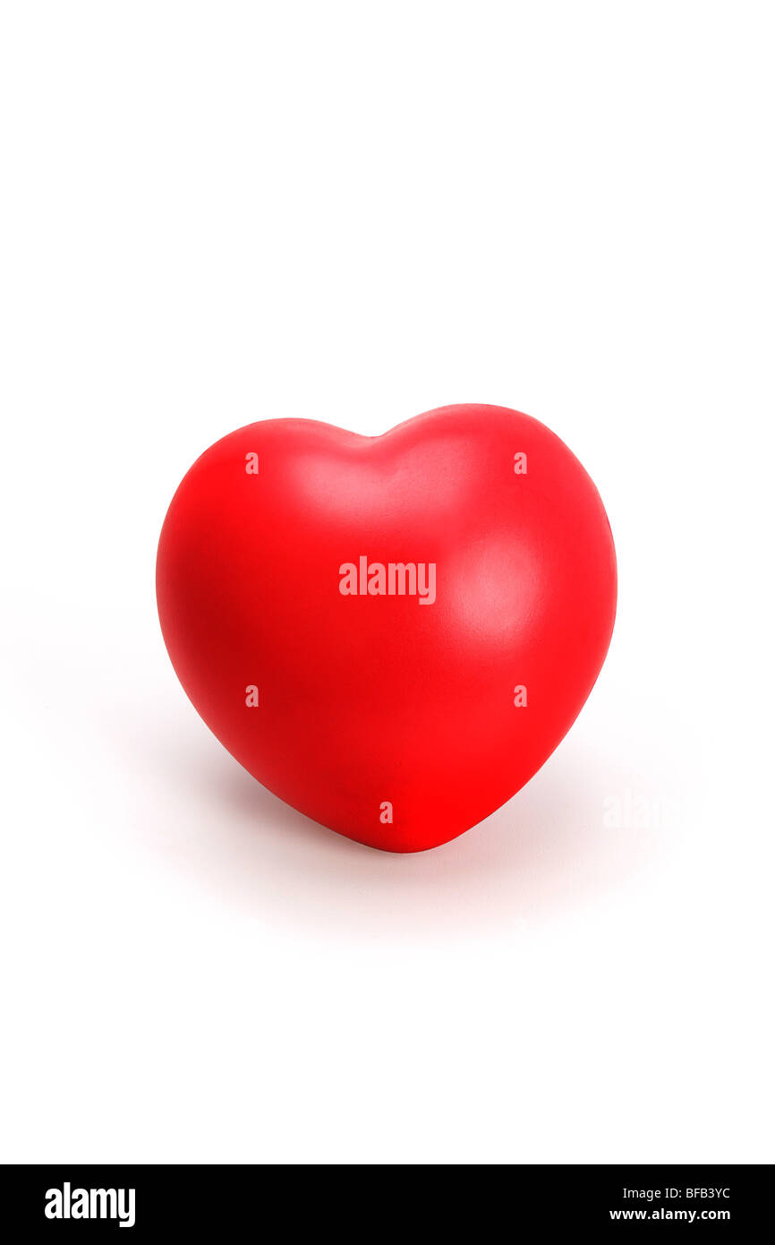 Red heart on white background Stock Photo
