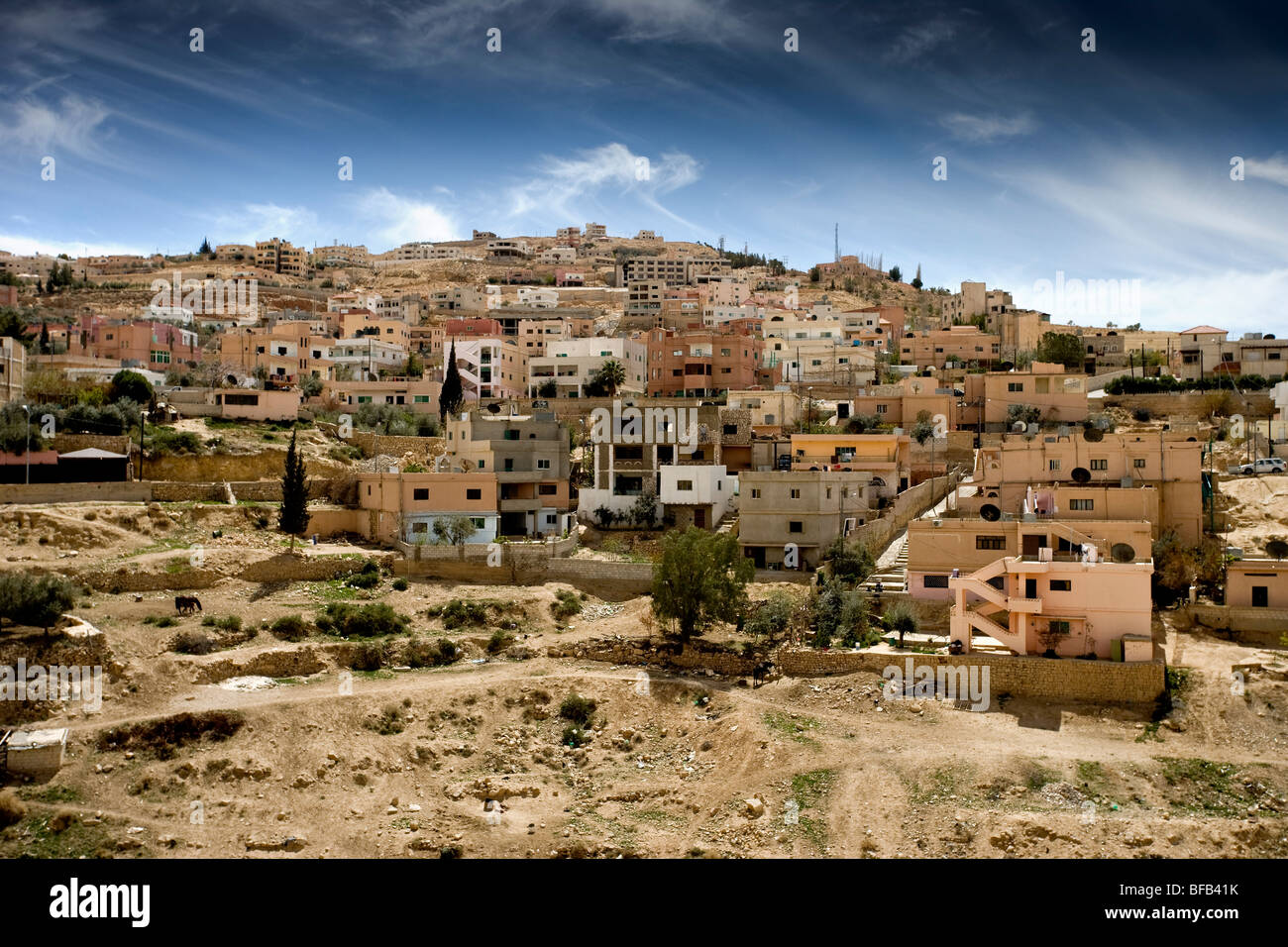 Wadi Musa, town near Petra, Jordan Stock Photo